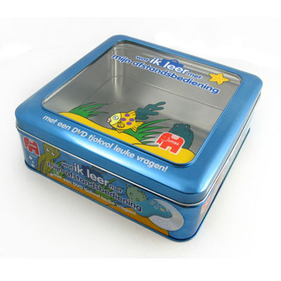 game tin with clear lid